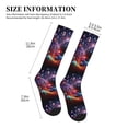 thumbnail image 2 of Lsque Outer Space Floating Numbers And Letters Pattern Sport Compression Socks for Men & Women 15-20 mmHg Knee High Nurse Pregnant Running Medical and Travel Athletic, 2 of 6