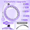thumbnail image 3 of Smart Silent Weighted Fitness Hoop with Counter, Adjustable 30"-50" Infinite Exercise Hoop - A Spinning Hoop for Waist & Adult Weight Loss, Includes Tape Measure & Backpack for Women & Beginners, 3 of 8