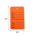 thumbnail image 2 of SSWBasics Unstrung Orange Perforated Clothing Tags  Tags for Clothes  Price Tag  1¾” W x 2⅞”H  Pack of 1000 - Ideal for Retail and Inventory Management, 2 of 7