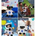 thumbnail image 4 of DolliBu Sitting Black Bear Astronaut Plush Toy - Super Soft Wild Life Astronaut Stuffed Animal Plush with Space Helmet and NASA Astronaut Suit, Cute Spaceman Doll Decor for Girls and Boys - 9 Inch, 4 of 8