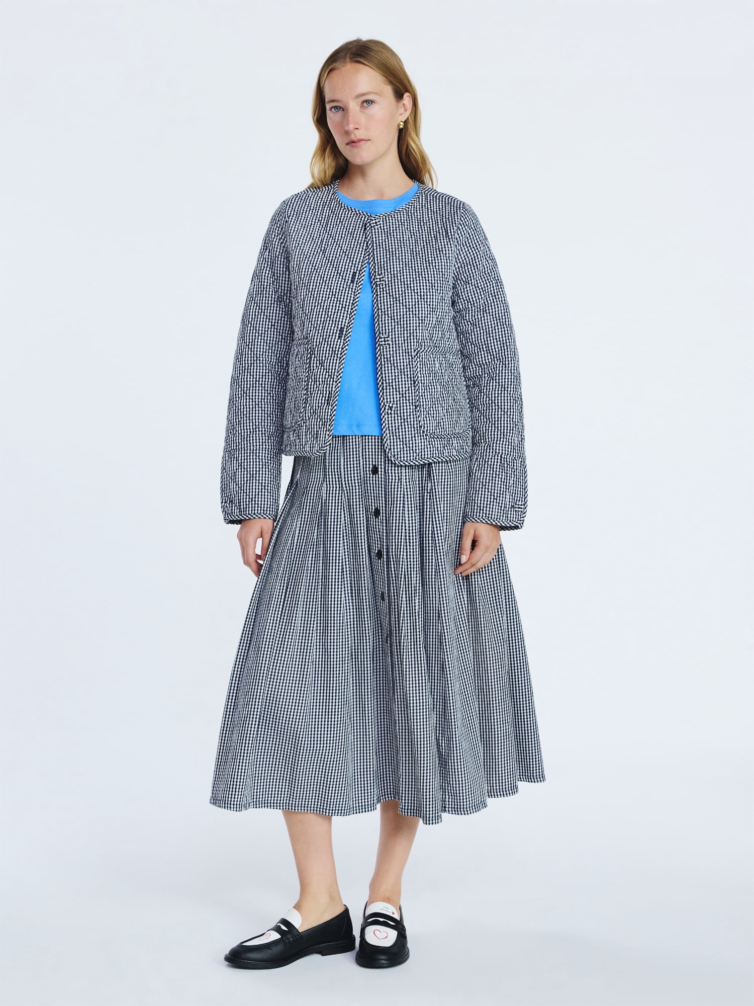 Free Assembly Women's Collarless Cotton Quilted Jacket, Sizes XS
