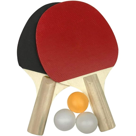 Tech Ping Pong Paddle & Table Tennis Set - Pack of 2 Premium Rackets and 3 Table Tennis Balls - Soft Sponge Rubber - Ideal for Professional and Recreational Games - 2 Players