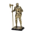 thumbnail image 3 of Figura de caballero, adorno de escritorio, vintage, coleccionable, estilo retro europeo. Oro, 3 of 9