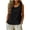Black, variant on Women's Plain Cotton Basic Tank Top Summer Loose Fit Crew Neck Button Down Tee Tank Casual Sleeveless Daily Wear Tops Light Blue