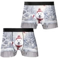 thumbnail image 3 of Playful Samoyed Welcomes Winter Snowy Day with Cardinal Bird All Over Print Boxer Briefs Underwear for Men Dad Siberian Sammy Dog Lover - 12017, 3 of 6