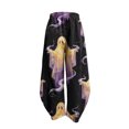 thumbnail image 4 of Bovemsi Flowy Pants for Women Wide Leg Barrel Baggy Trousers, Elastic High Waist Casual Pants With Pockets Fashion Outfits Clothes XXXL Purple, 4 of 4