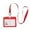 Red, variant on Double-Sided ID Card Holder for Employee Work Badges and Stationery Transparent Design