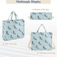 thumbnail image 6 of FORMRS Womens Corduroy Tote Bag Crossbody Shoulder Handbag with Pocket, Blue Ice Hockey, 6 of 7