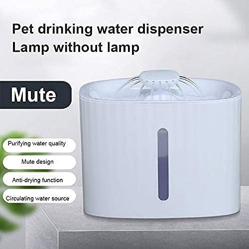 RKXQT Cat Water Fountain, 3L Automatic Pet Water Fountain with Intelligent Pump and LED Indicator, Light Guide at Night and Prevent Dry Design