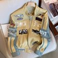 thumbnail image 3 of 2025 New Embroidered Racing Suit Motorcycle Leather Jacket Baseball Suit Men'S Women'S Loose Spring Hip Hop Style Y2k Jacket E M, 3 of 6