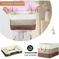 thumbnail image 5 of 8 Pack Collapsible Storage Bins Fabric Storage Bins Polyester Fabric Baskets with Handles Linen Closet Organizer for Shelf Home Closet Towels Toys(15 x 11 x 9.5 in,Mixed Beige), 5 of 7
