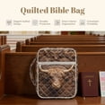 thumbnail image 6 of Xoenoiee Highland Cattle Pattern Bible Cover for Women Men Quilted Bible Case Holder Carrying Organizer Protector Lightweight Bible Accessories Christian Religious Gift, 6 of 7