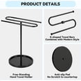 thumbnail image 6 of Standing Hand Towel Holder, S-Shape Free Standing Towel Bar Holds 2 Towels, Stainless Steel Hand Towel Holder Rack for Kitchen Countertop, 6 of 6