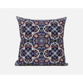 thumbnail image 2 of Amrita Sen CAPL535FSDS-ZP-18x18 Coussin en Daim Floral avec Insert Gris Bleu Orange, 2 of 3