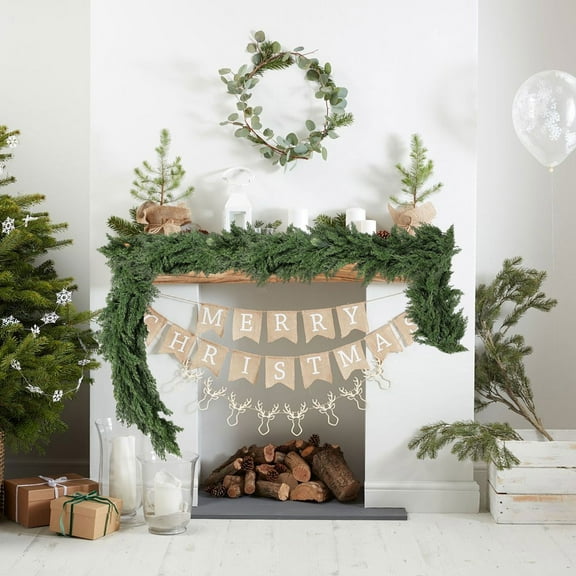 JLFNYA Christmas Garland, 6 Ft Christmas Norfolk Garland, Greenery Garland, Simulation Pines Needle Garland, Christmas Garland for Holiday Window Fireplace Indoor Outdoor Decor, Gifts for Women