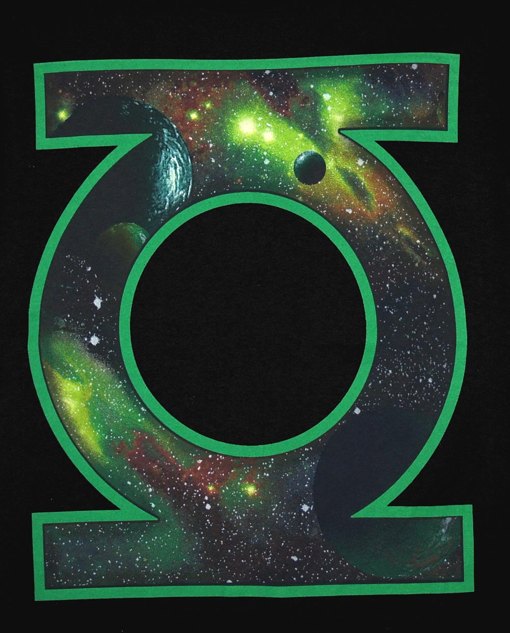 Green Lantern Black Lantern Logo T Shirt Licensed Comic Book Tee Black
