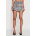 thumbnail image 4 of Womens Haute Monde Plaid Pleated Faux Wrap Asymmetrical Skort, 4 of 5