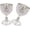Silver, variant on Tesyar Set of 2 Vintage Brass Alloy Goblets, 30ML Golden White Rose Carved Chalice Cups for Wedding Bar Medieval Decor (Red)
