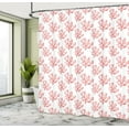 thumbnail image 5 of Ambesonne Under the Sea Shower Curtain, Coral Seaweed Plant, 69"Wx84"L, Dark Coral Coral White, 5 of 5