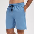 thumbnail image 2 of FRSASU Men's Workout Running Shorts Casual Lightweight Athletic Quick-Dry Gym Active Shorts with Pockets Sky Blue, 2 of 8