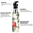 thumbnail image 3 of Yayeee 20oz Insulated Water Bottle Double Wall Stainless Steel with Flip Straw Lid, Apples Flower Pattern, 3 of 7