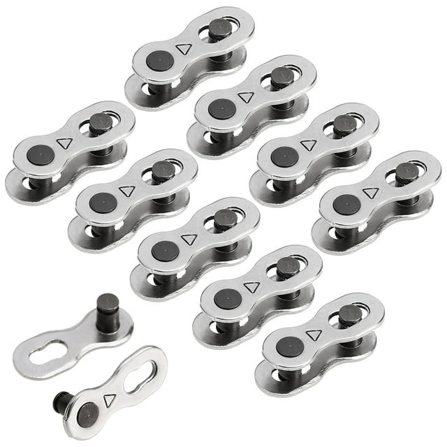 Irfora 1 par / 5 pares / 10 pares de eslabones de cadena de bicicleta herramienta de reparación de cadena de bicicleta eslabón perdido conector de cadena de bicicleta 6-8S / 9S / 10S / 11S / 12S Irfora Placa metálica