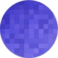 thumbnail image 1 of Ahgly Company Machine Washable Indoor Round Transitional Light Slate Blue Area Rugs, 4' Round, 1 of 7