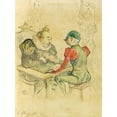 thumbnail image 2 of Toulouse-Lautrec, Henri de 19x24 White Modern Wood Framed Museum Art Print Titled - Le bezigue, 2 of 4