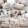 thumbnail image 6 of Yellow Red Blue Spring Floral Bedding 3 Piece Duvet Cover Set Twin Size, Watercolor Botanical Summer Flowers Soft Microfiber Comforter Cover with Zipper Closure & Pillowcases, Quilt Cover, 6 of 9