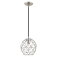 thumbnail image 5 of 41326-91 Livex Lighting Geometric Shade - One Light Mini Pendant in Industrial Style - 8 Inches wide by 13 Inches high-Brushed Nickel Finish, 5 of 10