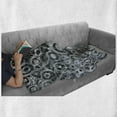 thumbnail image 6 of Clock Soft Flannel Fleece Throw Blanket, Realistic Look Cogwheels Mechanism Gear Engineering and Technologic Themed Pattern, Cozy Plush for Indoor and Outdoor Use, 60" x 80", Grey Grey, by Ambesonne, 6 of 6