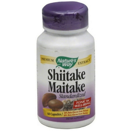 Nature's Way Shiitake Maitake Standardized, Capsules, 60 CT