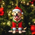 thumbnail image 2 of 2D Animal Ornaments for Christmas Tree Fashion Hanging Xmas Decorations for Indoors Home Holiday Crafts Party Supplies Christmas Decor Dog 3.1in, 2 of 9