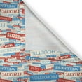 thumbnail image 4 of Ambesonne Fitness Valance Pack of 2, Jumble Words of Exercise, 54"X18", Ivory Vermilion Blue, 4 of 5