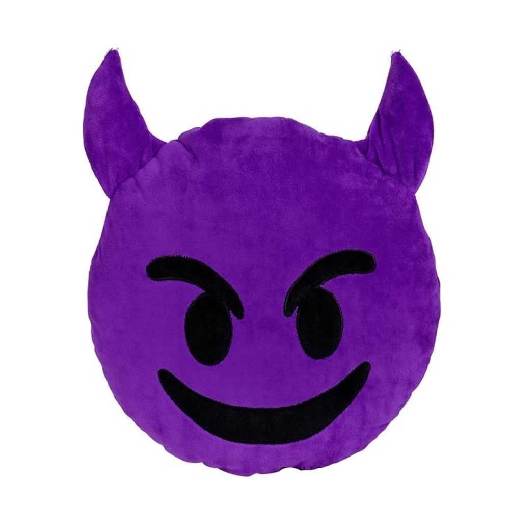 devil emoji cushion