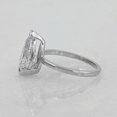 thumbnail image 3 of solitaire jewels 3CT Half Bezel Set Pear Moissanite Solitaire Engagement Ring For Women, 14K White Gold, 3 of 5
