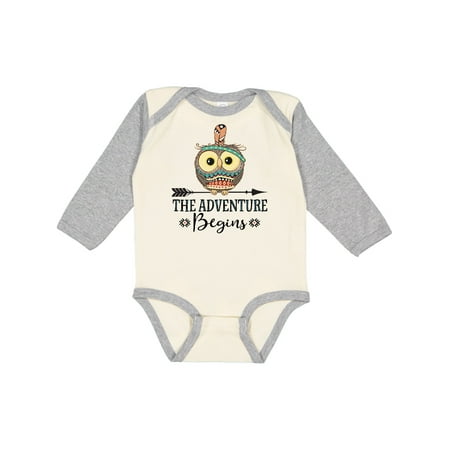 

Inktastic Baby Owl Adventure Begins Tribal Gift Baby Boy or Baby Girl Long Sleeve Bodysuit