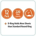 thumbnail image 2 of Pen+Gear 1-inch Durable Binder, Slanted D-Rings, Red, 12 Pack, 2 of 8