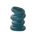 thumbnail image 1 of Vase Flower Pot Spiral Shape Flower Arrangement Container Decorative Dark Green, 1 of 8