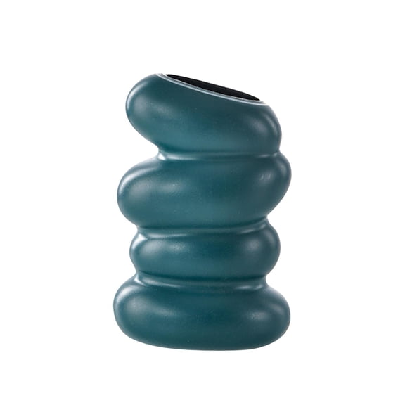 Spiral Flower Vase Durable for Dining Table, Coffee Table Elegant Dark Green