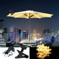 thumbnail image 1 of TIMIFIS Solar Patio Umbrella Lights Cordless Parasol String Lights With Clip Umbrella Pole Light Solar Powered For Umbrella Outdoor Lighting Beach Garde -, 1 of 7