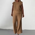 thumbnail image 7 of Gamivast Two Piece Outfits for Women Sleeveless Crew Neck Tank Top & Wide Leg Pants Lounge Sets Solid Elegant Summer Casual Daily Matching Sweatsuits, 7 of 7