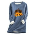 thumbnail image 3 of ICHUANYI liquidación mujer sudadera de lana gruesa manga larga estampado terciopelo cálido cuello redondo ropa interior Tops ICHUANYI WER202308174944, 3 of 3