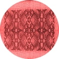 thumbnail image 1 of Ahgly Company Indoor Round Oriental Red Traditional Area Rugs, 8' Round, 1 of 4