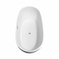 thumbnail image 5 of Rebecca 65 Inch Freestanding Bathtub in White with Brushed Nickel Drain and Overflow Trim, 5 of 8