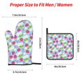 thumbnail image 2 of Sikiie Strawberry And Flowers Oven Mitts and Pot Holders, Silicone Oven Gloves, Heat Resistant Oven Mitts 4Pcs Set, 2 of 6
