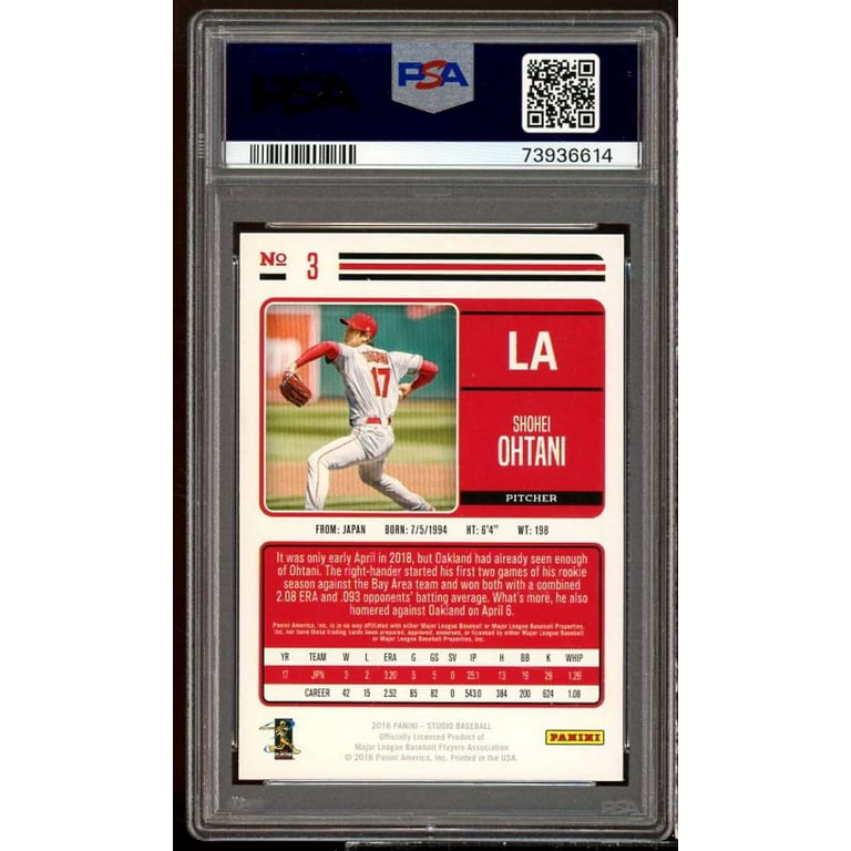 2018 Panini Chronicles - Select Shohei Ohtani #3 Red Prizm