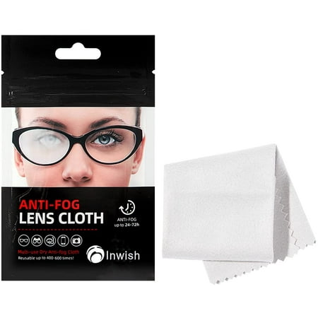 AIMTYD Lingettes anti-buée réutilisables pour écran de verres de lunettes,  non jetables Dry Care Eyes Nano Chiffon anti-buée, 48 heures 600 temps de  nettoyage, emballées individuellement (5)