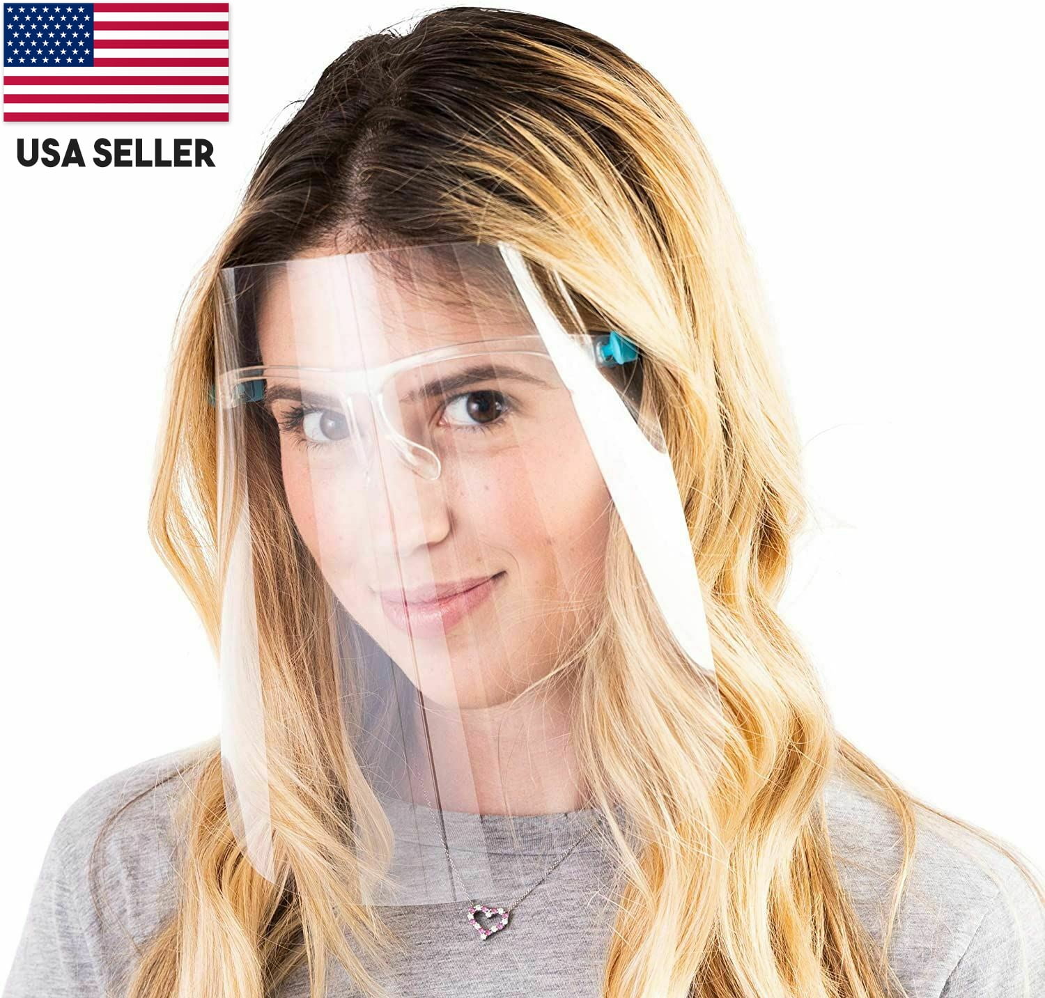 3 PCS Clear Face Shield Face Mask Protector Reusable Transparent Mask Cover USA