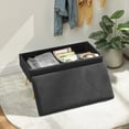 thumbnail image 2 of HOMCOM End of Bed Bench, Upholstered Bedroom Bench with Storage, Black, 2 of 10